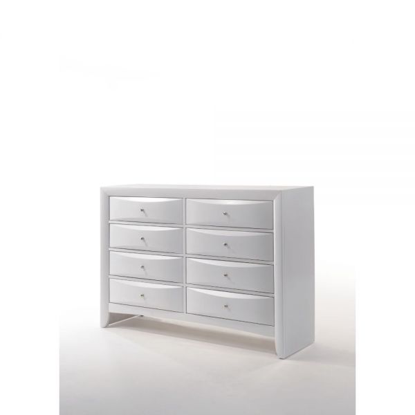 Acme Furniture - Ireland 5 Piece Eastern King Bedroom Set in White - 21696EK-5SET