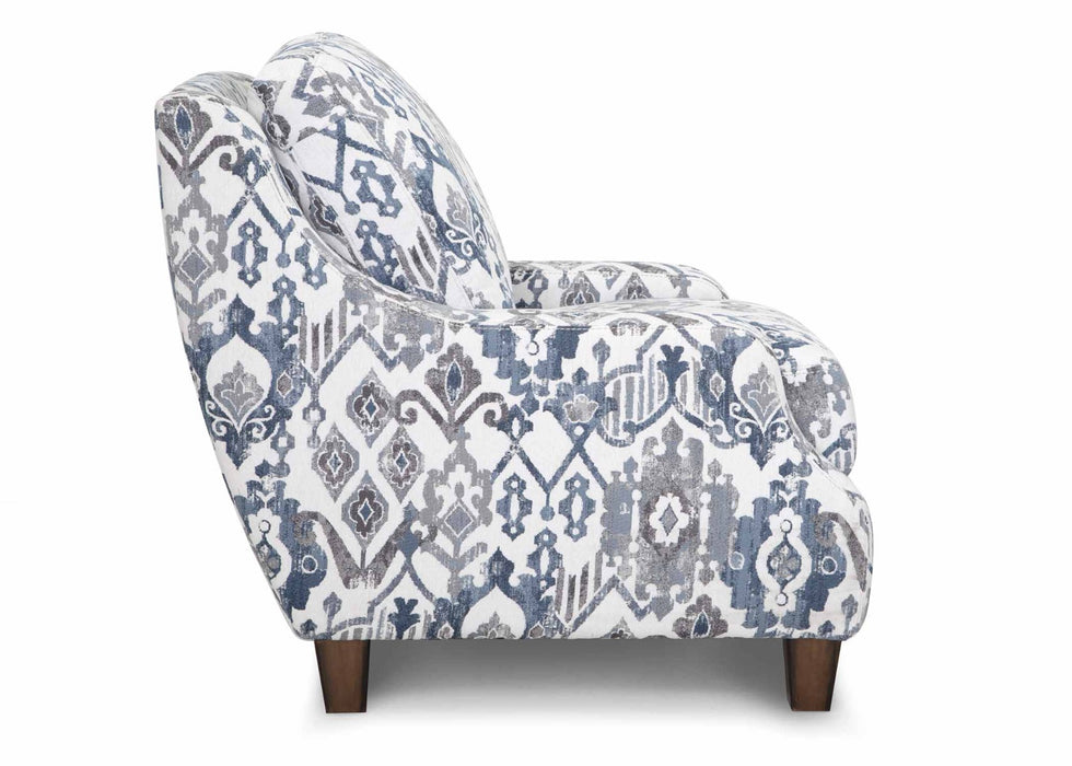 Franklin Furniture - Landry Accent Chair with Ottoman in Indigo - 2175-3021-44