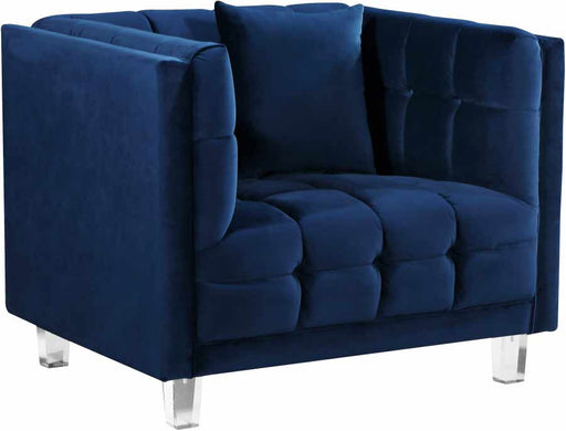 Meridian Furniture - Mariel Velvet Chair in Navy - 629Navy-C - GreatFurnitureDeal