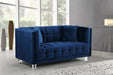 Meridian Furniture - Mariel 3 Piece Living Room Set in Navy - 629Navy-S-3SET - GreatFurnitureDeal