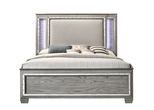 Acme Furniture - Antares Queen Bed in Light Gray - 21820Q - GreatFurnitureDeal