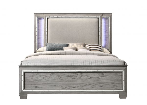 Acme Furniture - Antares 3 Piece Eastern King Bedroom Set in Light Gray Oak - 21817EK-3SET