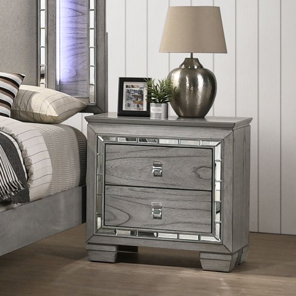 Acme Furniture - Antares 6 Piece Eastern King Bedroom Set in Light Gray - 21817EK-6SET