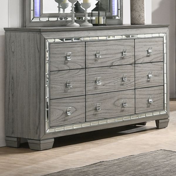 Acme Furniture - Antares 6 Piece Queen Bedroom Set in Light Gray - 21820Q-6SET