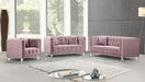 Meridian Furniture - Mariel Velvet Sofa in Pink - 629Pink-S - GreatFurnitureDeal