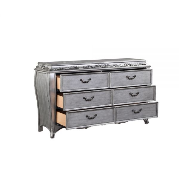 Acme Furniture - Leonora Dresser (Jewelry Tray) In Vintage Platinum - 22145