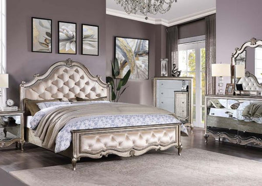 Acme Furniture - Esteban 6 Piece California King Bedroom Set In Antique Champagne - 22194CK-6SET - GreatFurnitureDeal