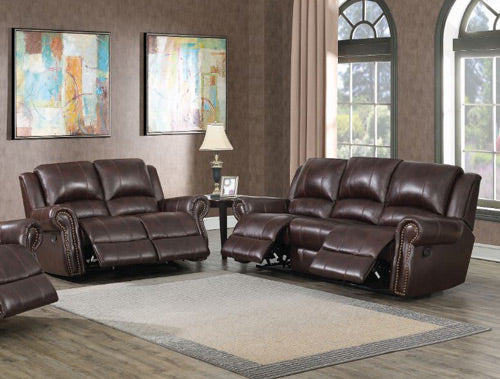 Coaster Furniture - Sir Rawlinson 2 Piece Reclining Sofa Set in Dark Brown - 650161-S2
