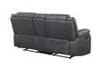 GFD Home - Martin 2 Pc Manual Reclining Sofa set finished with Faux Leather/ Wood in Gray - GreatFurnitureDeal