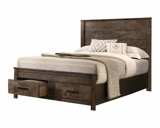 Coaster Furniture - Woodmont Eastern King Storage Bed in Rustic Golden Brown - 222631KE - GreatFurnitureDeal