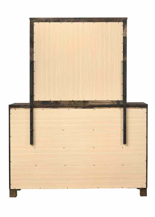 Coaster Furniture - Woodmont Dresser with Mirror in Rustic Golden Brown - 222633-634 - GreatFurnitureDeal