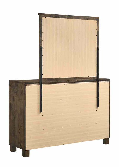 Coaster Furniture - Woodmont Dresser with Mirror in Rustic Golden Brown - 222633-634 - GreatFurnitureDeal
