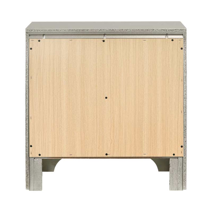 Coaster Furniture - Salford 2 Drawer Nightstand in Metallic Sterling - 222722 - GreatFurnitureDeal