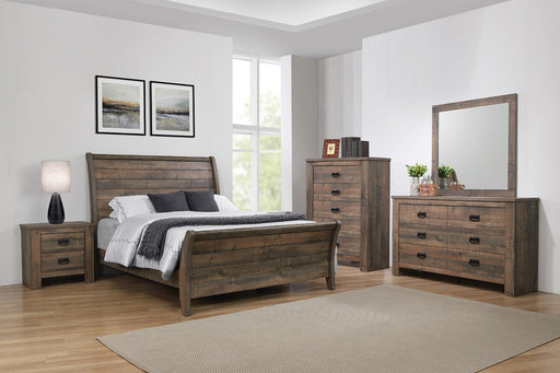Coaster Furniture - Frederick 5-Piece Queen Panel Bedroom Set Weathered Oak - 222961Q-S5 - GreatFurnitureDeal