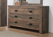 Coaster Furniture - Frederick 6-Drawer Dresser Weathered Oak - 222963 - GreatFurnitureDeal