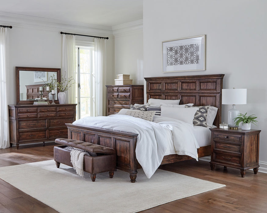 Coaster Furniture - Avenue Queen Panel Bed Weathered Burnished Brown - 223031Q - GreatFurnitureDeal