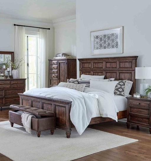 Coaster Furniture - Avenue Queen Panel Bed Weathered Burnished Brown - 223031Q - GreatFurnitureDeal