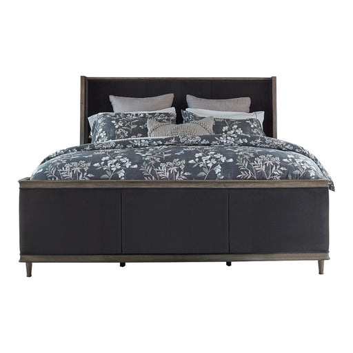 Coaster Furniture - Alderwood Eastern King Upholstered Panel Bed Charcoal Grey - 223121KE - GreatFurnitureDeal