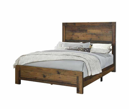 Coaster Furniture - Sidney Eastern King Panel Bed in Rustic Pine - 223141KE - GreatFurnitureDeal