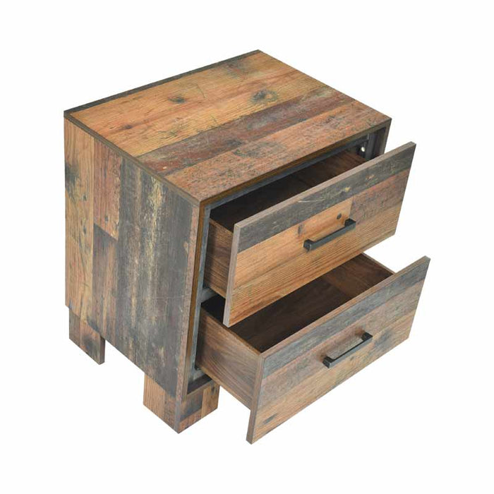Coaster Furniture - Sidney 2 Drawer Nightstand in Rustic Pine - 223142 - GreatFurnitureDeal