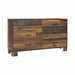 Coaster Furniture - Sidney 6 Drawer Dresser with Mirror in Rustic Pine - 223143-144 - GreatFurnitureDeal