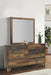 Coaster Furniture - Sidney 6 Drawer Dresser with Mirror in Rustic Pine - 223143-144 - GreatFurnitureDeal