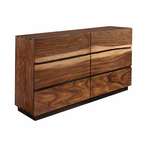 Coaster Furniture - Winslow 6-Drawer Dresser Smokey Walnut And Coffee Bean - 223253 - GreatFurnitureDeal