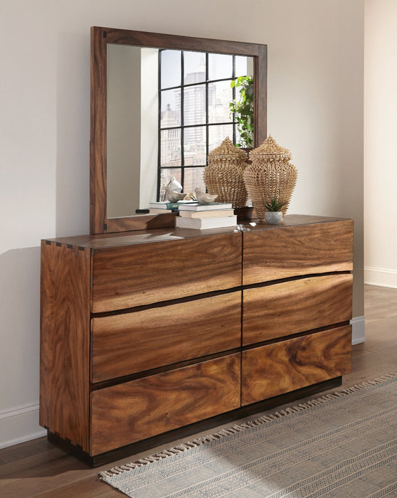 Coaster Furniture - Winslow 6-Drawer Dresser Smokey Walnut And Coffee Bean - 223253 - GreatFurnitureDeal