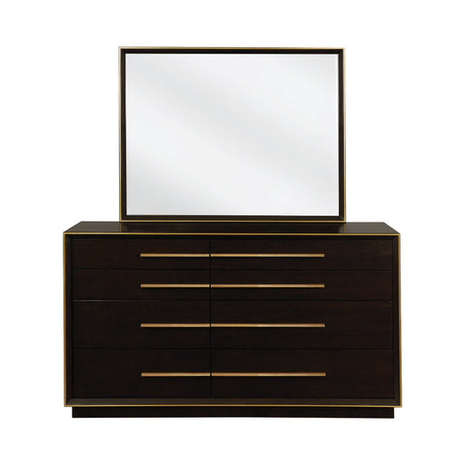 Coaster Furniture - Durango Dresser and Mirror Smoked Peppercorn - 223264 - GreatFurnitureDeal