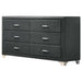 Coaster Furniture - Melody 6 Drawer Upholstered Dresser with Mirror in Grey - 223383-384 - GreatFurnitureDeal