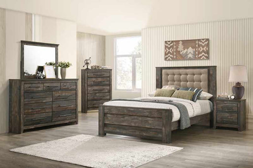 Coaster Furniture - Ridgedale 4 Piece Eastern King Bedroom Set in Brown and Latte - 223481KE-S4 - GreatFurnitureDeal