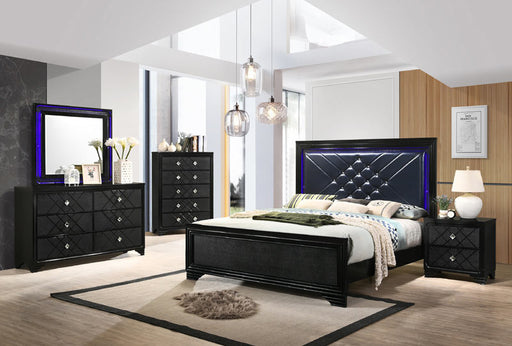 Coaster Furniture - Penelope 4 Piece Eastern King Bedroom Set in Black - 223571KE-S4 - GreatFurnitureDeal