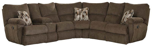 Catnapper - Elliott 2 Piece Reclining Lay Flat Sectional in Chocolate - 2256-2257-CHOCOLATE - GreatFurnitureDeal