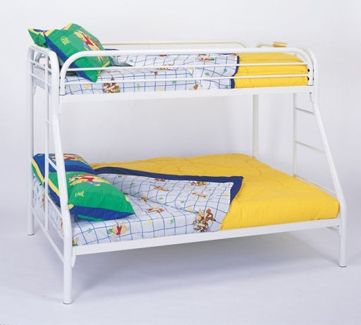 Coaster Furniture - C Style White Twin Over Full Bunk Bed - 2258W - GreatFurnitureDeal