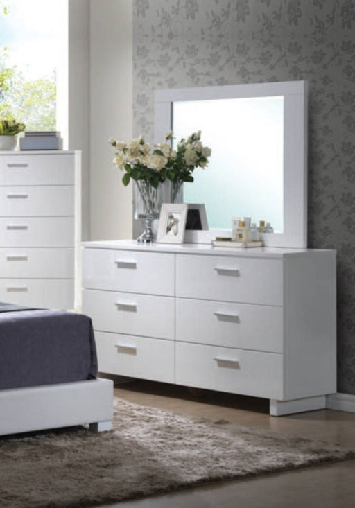 Acme Furniture - Lorimar Dresser with Mirror Set in White - 22635-34 - GreatFurnitureDeal
