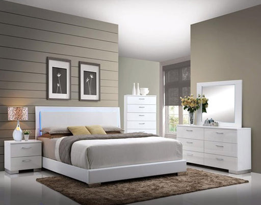 Acme Furniture - Lorimar 5 Piece Eastern King Bedroom Set in White - 22637EK-5SET - GreatFurnitureDeal