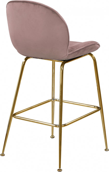 Meridian Furniture - Paris Counter Stool in Pink (Set of 2) - 787Pink-C - GreatFurnitureDeal