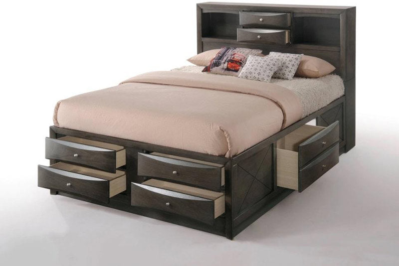Acme Furniture - Ireland Full Bed in Grey Oak - 22710F - GreatFurnitureDeal