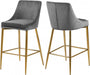 Meridian Furniture - Karina Counter Stool Set of 2 in Grey - 789Grey-C - GreatFurnitureDeal