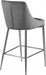 Meridian Furniture - Karina Velvet Counter Stool Set of 2 in Grey - 790Grey-C - GreatFurnitureDeal