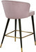 Meridian Furniture - Cassie Velvet Counter Stool Set of 2 in Pink - 793Pink-C - GreatFurnitureDeal