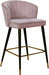 Meridian Furniture - Cassie Velvet Counter Stool Set of 2 in Pink - 793Pink-C - GreatFurnitureDeal