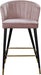 Meridian Furniture - Cassie Velvet Counter Stool Set of 2 in Pink - 793Pink-C - GreatFurnitureDeal