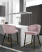 Meridian Furniture - Cassie Velvet Counter Stool Set of 2 in Pink - 793Pink-C - GreatFurnitureDeal