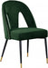 Meridian Furniture - Akoya Velvet Dining Chair Set of 2 in Green - 794Green-C - GreatFurnitureDeal