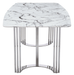 ESF Furniture - 131 Silver Marble 8 Piece Dining Room Set w-1ext in Silver - 131DININGTABLESS-8SET - GreatFurnitureDeal