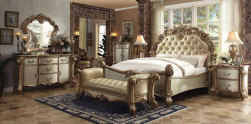 Acme Furniture - Vendome 5 Piece Bedroom Eastern King Bed Set in Gold - 22997EK-5SET - GreatFurnitureDeal
