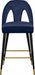 Meridian Furniture - Akoya Velvet Counter Stool Set of 2 in Navy - 795Navy-C - GreatFurnitureDeal