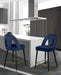 Meridian Furniture - Akoya Velvet Counter Stool Set of 2 in Navy - 795Navy-C - GreatFurnitureDeal