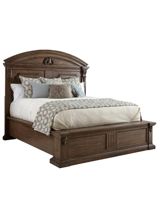 ART Furniture - Vintage Salvage Queen Lanza Upholstered Tufted Bed -  231145-2812 - GreatFurnitureDeal